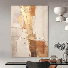 Load image into Gallery viewer, Cracked Gold Abstraction Acrylic Art, Great for Industrial - Chic Home &amp; Gallery Wall LargeART1052
