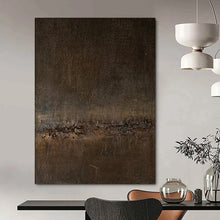 Load image into Gallery viewer, “Rustic Vein” – Brown &amp; Gray Textured Abstract Acrylic with Cracked Layers DTP057
