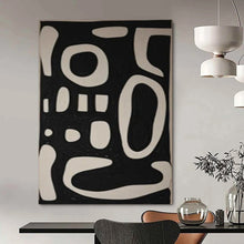 Load image into Gallery viewer, Black &amp; White Organic Shapes Acrylic Art, Perfect for Industrial - Chic Office &amp; Monochrome Bedroom LargeART1075

