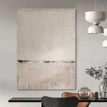Load image into Gallery viewer, White - Gray Divided Abstract Painting, Ideal for Zen - Inspired Bathroom &amp; Understated Living Room LargeART1370
