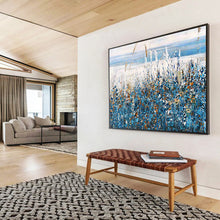 Load image into Gallery viewer, “Seaside Wildflowers” - Abstract Acrylic Depicting Coastal Flora, Suits Beach House and Sunroom DLZ203
