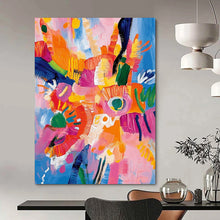 Load image into Gallery viewer, “Color Carnival Flowers” – Joyful Floral Acrylic Painting with Bold Strokes DTP287
