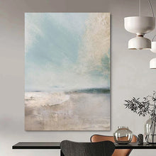 Load image into Gallery viewer, Soft Coastal Abstract Canvas Painting, Great for Beach House Bedroom &amp; Seaside Wellness Center LargeART1102
