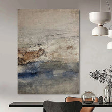 Load image into Gallery viewer, Hand - painted Large - sized Gray - Blue Textured Abstract Acrylic Art for Coastal - Inspired Studies LargeART0129
