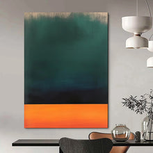 Load image into Gallery viewer, Green &amp; Orange Abstract Gradient Painting, Perfect for Nature - Inspired Dining Room &amp; Earthy Study LargeART1950
