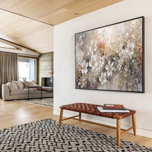 Load image into Gallery viewer, Textured Floral Abstract Painting for Elegant Living Room &amp; Luxury Bridal Suite DKH259
