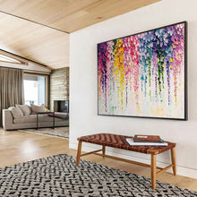 Load image into Gallery viewer, Hand - painted Massive Colorful Dripping Circles Acrylic Art for Playful Kids’ Rooms LargeART1768
