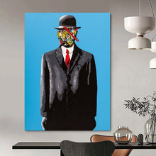 Load image into Gallery viewer, Pop - Art Abstract Figure Painting, Colorful Graffiti - Masked Art for Urban Loft &amp; Creative Office LargeART2185

