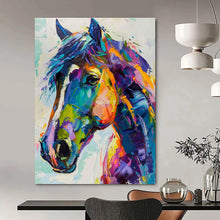 Load image into Gallery viewer, “Vibrant Painted Horse” – Colorful Horse Oil Painting with Bold Brushstrokes DTP086
