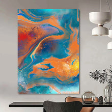 Load image into Gallery viewer, “Vibrant Fluid Fusion” Abstract Acrylic Pour Painting on Canvas, Colorful Energetic Art DKH940
