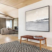 Load image into Gallery viewer, Monochrome Seaside Abstract Painting for Industrial Loft &amp; Modern Library DKH245

