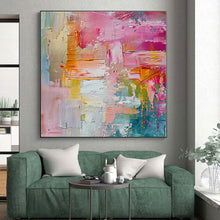 Load image into Gallery viewer, Hand - painted Large - sized Colorful Abstract Composition Acrylic Art for Artistic Studios LargeART0090
