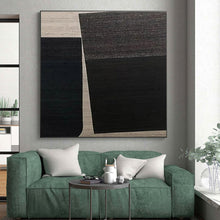 Load image into Gallery viewer, Black and Beige Geometric Textures Acrylic Art - Great for Industrial - chic Loft &amp; Modern Gallery LargeART0660

