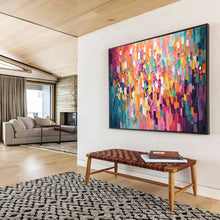 Load image into Gallery viewer, Colorful Abstract “Confetti Wall” Painting on Canvas, Joyful Modern Decor DKH868
