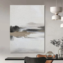 Load image into Gallery viewer, “Textured Grey Abstract Landscape” - Impressionistic Earth Art on Canvas DKH1672
