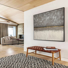 Load image into Gallery viewer, Minimalist Abstract Art with Gold Accent for Modern Office &amp; Industrial Loft DKH172
