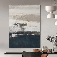 Load image into Gallery viewer, Hand - painted Massive Gray - Blue Textured Abstract Acrylic Art for Artistic Living Rooms LargeART0131
