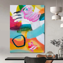 Load image into Gallery viewer, Vibrant Abstract Shape Painting, Perfect for Modern Living Room &amp; Art - Loving Café LargeART1824
