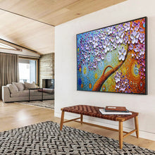 Load image into Gallery viewer, “Blossom Tree of Dreams” - Textured Abstract Acrylic with Swirling Patterns, Fits Bedroom and Yoga Studio DLZ217

