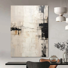 Load image into Gallery viewer, “Neutral Tones with Black Accents” – Understated Abstract with Subtle Textures DTP131
