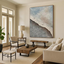 Load image into Gallery viewer, Oversized Textured Coastal Abstract Acrylic for Beach House Bedroom &amp; Relaxing Living Room LargeART0323
