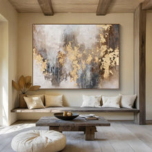 Load image into Gallery viewer, Gold - Accented Abstract Painting On Canvas DKH413
