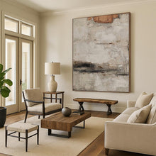 Load image into Gallery viewer, Hand - painted Large - sized Textured Neutral - Toned Abstract Acrylic Art for Minimalist Hallways LargeART0101
