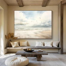 Load image into Gallery viewer, Seaside Landscape Abstract Painting for Coastal Home &amp; Relaxing Bedroom DKH320
