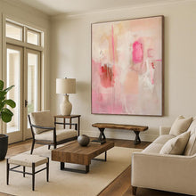 Load image into Gallery viewer, Large - Format Pink - Toned Abstract Drizzle Art for Boudoir &amp; Girls’ Bedroom LargeART0440
