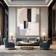 Load image into Gallery viewer, Soft Geometric Abstract Painting, Perfect for Contemporary Bedroom &amp; Art - Filled Study LargeART1375
