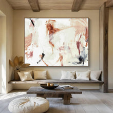 Load image into Gallery viewer, Subtle Brown - White Abstract Acrylic painting DLZ145
