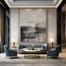 Load image into Gallery viewer, Grey - Black Mood Abstract Acrylic Art, Perfect for Cinema Room &amp; Library Walls LargeART0982
