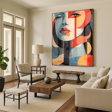 Load image into Gallery viewer, Geometric Abstract Painting, Multicolor, Modern Art for Café &amp; Studio LargeART2172
