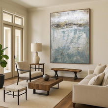 Load image into Gallery viewer, Textured Blue &amp; Gray Abstract Landscape, Ideal for Serene Bedroom &amp; Modern Office LargeART1972

