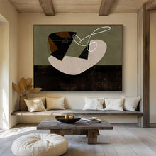 Load image into Gallery viewer, Geometric Abstract Painting On Canvas with Minimalist Shapes DKH362
