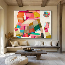 Load image into Gallery viewer, Colorful Geometric Abstract Art for Modern Home Office &amp; Creative Studio DKH070

