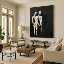 Load image into Gallery viewer, Monochromatic Abstract Figures Art, Perfect for Modern Art Lounge &amp; Thought - Provoking Study LargeART1934

