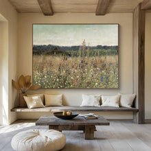 Load image into Gallery viewer, Serene Wildflower Field - Peaceful Living Room or Bedroom Art LargeART1486
