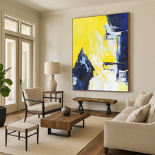 Load image into Gallery viewer, Bold Yellow &amp; Blue Abstract Art, Suited for Modern Office &amp; Creative Studio LargeART2304
