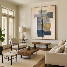 Load image into Gallery viewer, Large Geometric Neutral Abstract - Perfect for Modern Office Reception &amp; Contemporary Art Library LargeART0728
