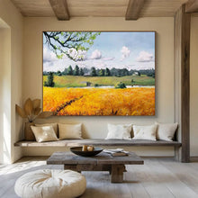 Load image into Gallery viewer, “Rural Serenity” - Realistic - style Abstract Acrylic of a Countryside, For Farmhouse and Patio DLZ208
