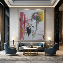 Load image into Gallery viewer, Tropical Abstract Scene Painting - Ideal for Beach House Veranda &amp; Vacation Home Living Room LargeART1411
