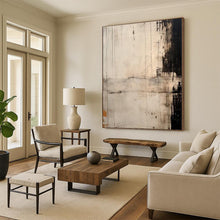 Load image into Gallery viewer, Large - Scale Hand - painted Monochrome Textured Abstraction Acrylic Art for Industrial - Inspired Lofts LargeART0244
