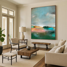 Load image into Gallery viewer, Dreamy Colorful Abstract Landscape, Suited for Artistic Home Office &amp; Eclectic Living Room LargeART2001
