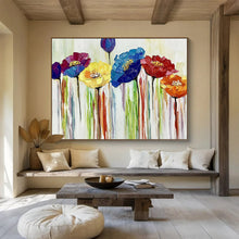 Load image into Gallery viewer, Colorful Flower Painting on Canvas - “Vibrant Blooms” DKH783
