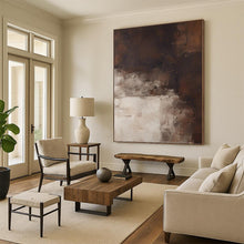 Load image into Gallery viewer, “Neutral Toned Abstract Landscape” - Minimalist Textured Art on Canvas DKH1469
