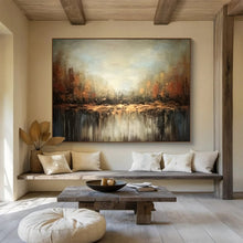 Load image into Gallery viewer, Autumn Forest Reflection Abstract acrylic painting DLZ060
