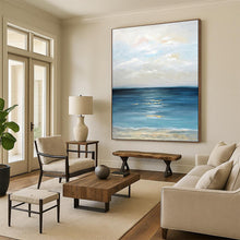 Load image into Gallery viewer, Calm Sea at Sunset Abstract Landscape, Suited for Coastal Bedroom &amp; Relaxing Balcony LargeART2020
