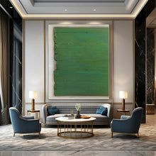 Load image into Gallery viewer, Large - Format Hand - painted Textured Green Simplicity Acrylic Art for Minimalist Entryways LargeART0210
