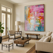 Load image into Gallery viewer, Hand - painted Large - sized Colorful Abstract Composition Acrylic Art for Artistic Studios LargeART0089

